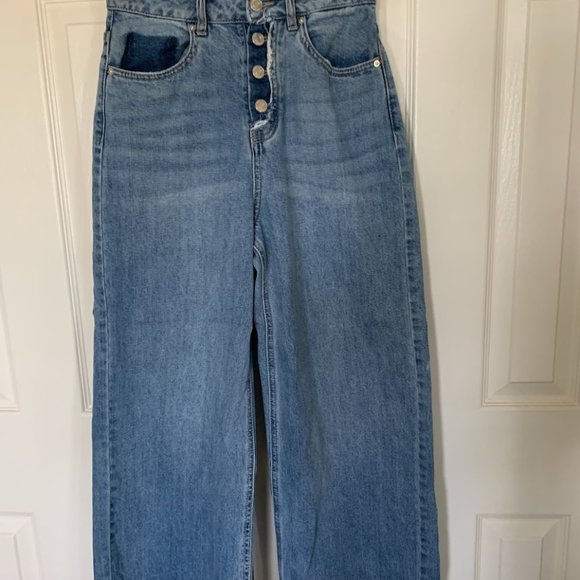 Kathy High Waist Wide Leg Crop Nonstretch Jeans 26 - Picture 5 of 6